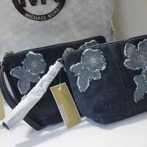 Michael Kors Denim Medium Pouch